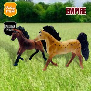 1996 Empire Mini Micro Grand Champions Appaloosa Set Of 2 Mini Horses. RARE!